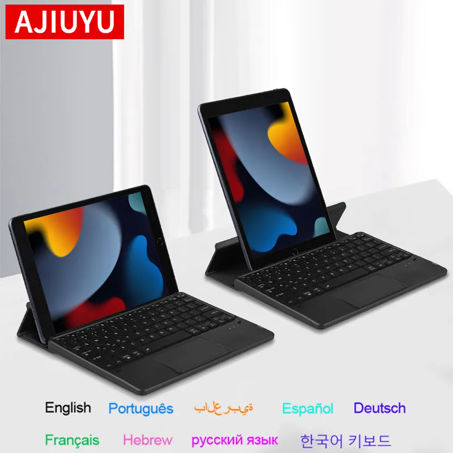 Tablet Accessories Kit - Складная Bluetooth-клавиатура AJIUYU с сенсорной панелью