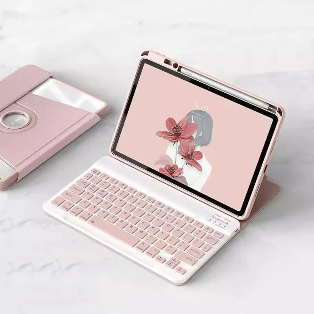 Samsung Tablet Keyboard Accessories - Чехол-клавиатура с вращающейся подставкой для Samsung
