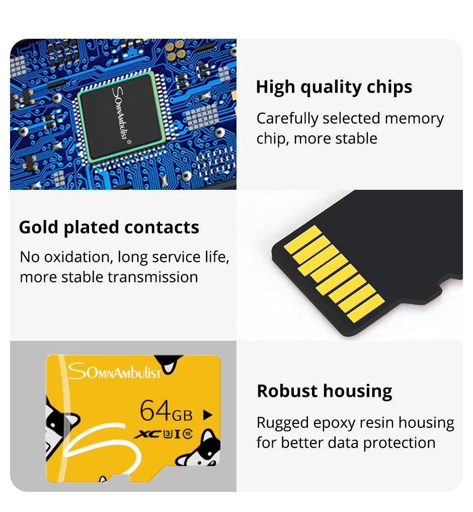 Карта памяти SomnAmbulist 64 Г – обзор и цена Microsd Card Tablet